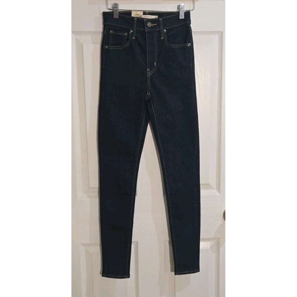 Levi's Super Skinny Womens Jeans 24x28 00 Short Slim Extra High Rise NEW